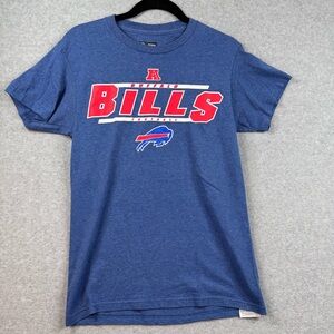 Buffalo‎ Bills Football Mens Unisex Cotton Blend Team Apparel T-Shirt Blue Sz S